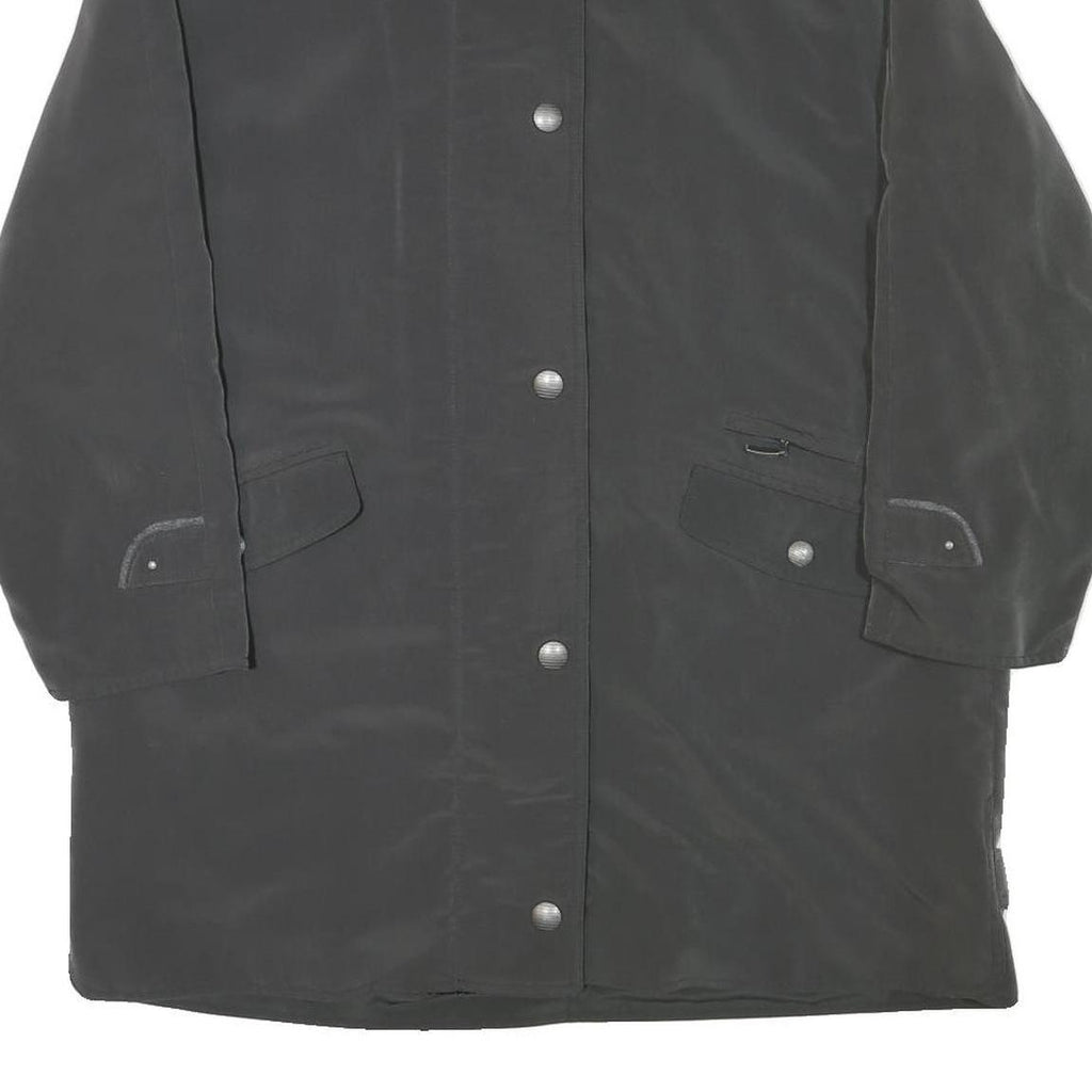 MARCONA Womens Black & Grey Classic Jacket XL Polyester Blend Button Closure