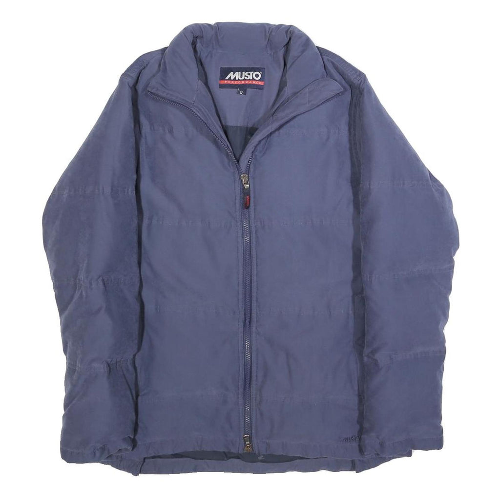 MUSTO Womens Blue Zip Jacket M Polyester Outdoor Lightweight Casual