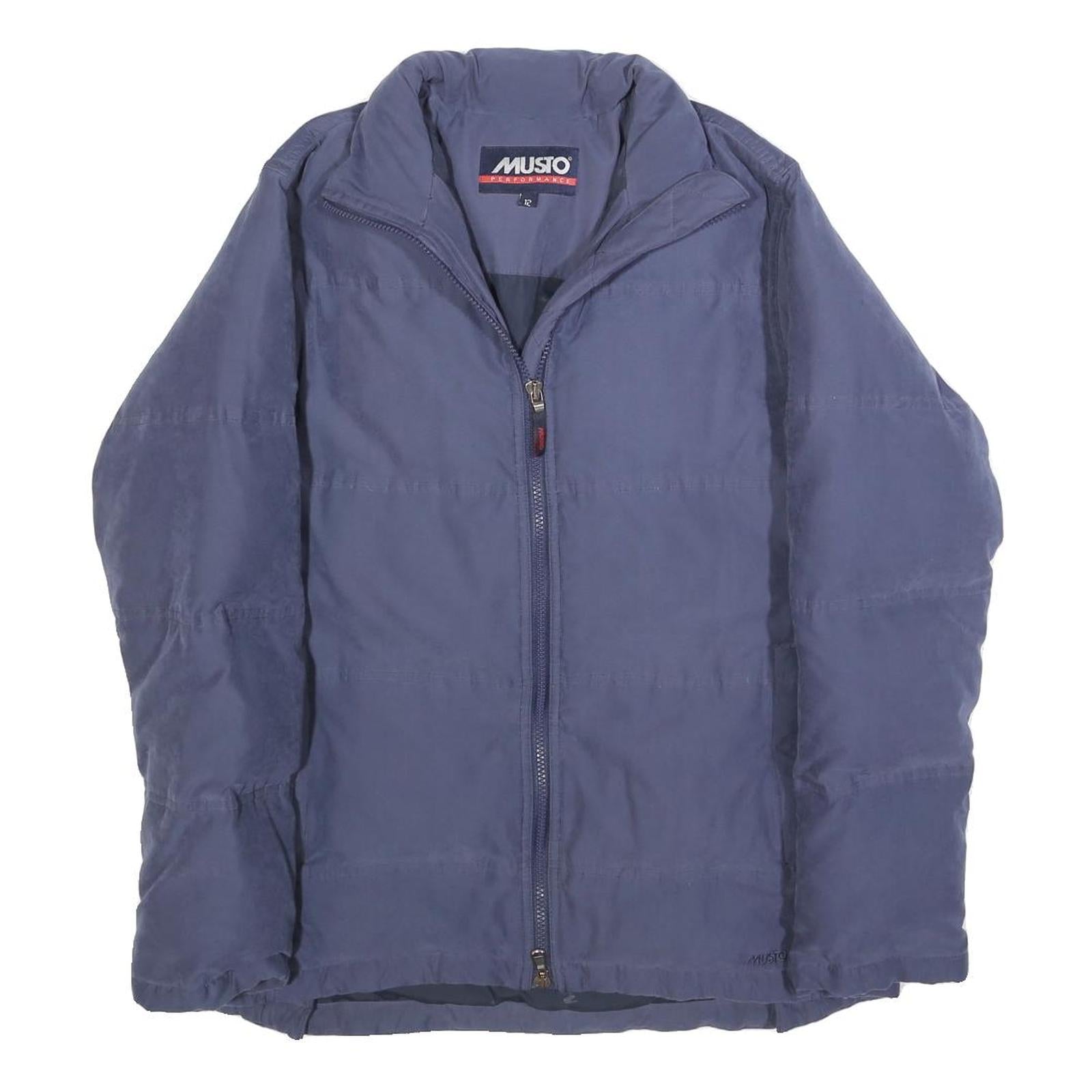 MUSTO Womens Blue Zip Jacket M Polyester Outdoor Lightweight Casual