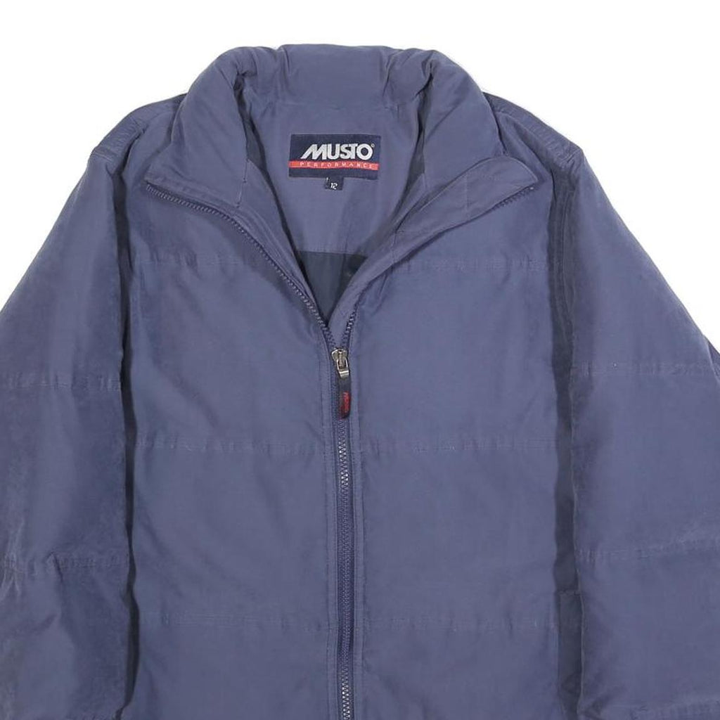 MUSTO Womens Blue Zip Jacket M Polyester Outdoor Lightweight Casual