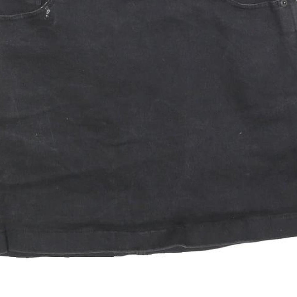 DKNY Womens Black Cotton Blend Mini Skirt S Casual Classic Design