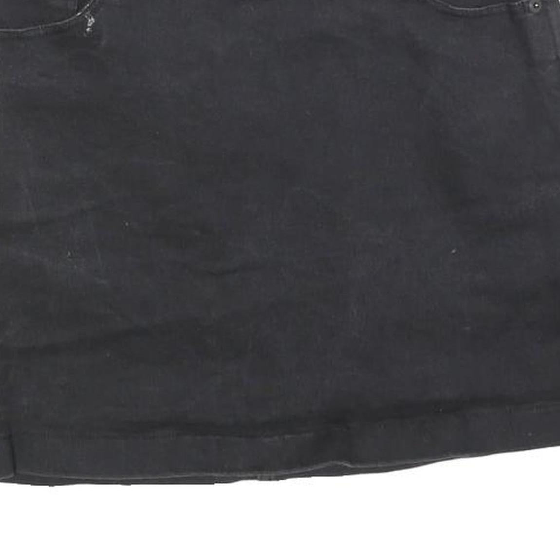 DKNY Womens Black Cotton Blend Mini Skirt S Casual Classic Design