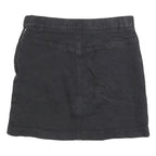 DKNY Womens Black Cotton Blend Mini Skirt S Casual Classic Design