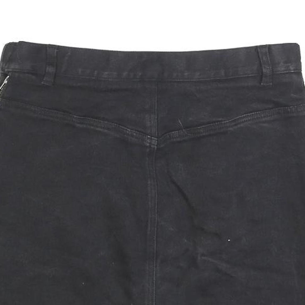 DKNY Womens Black Cotton Blend Mini Skirt S Casual Classic Design
