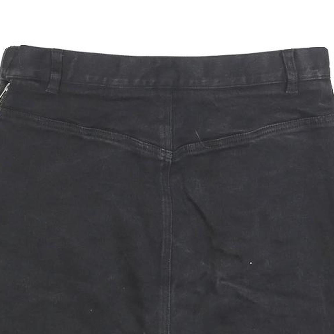 DKNY Womens Black Cotton Blend Mini Skirt S Casual Classic Design