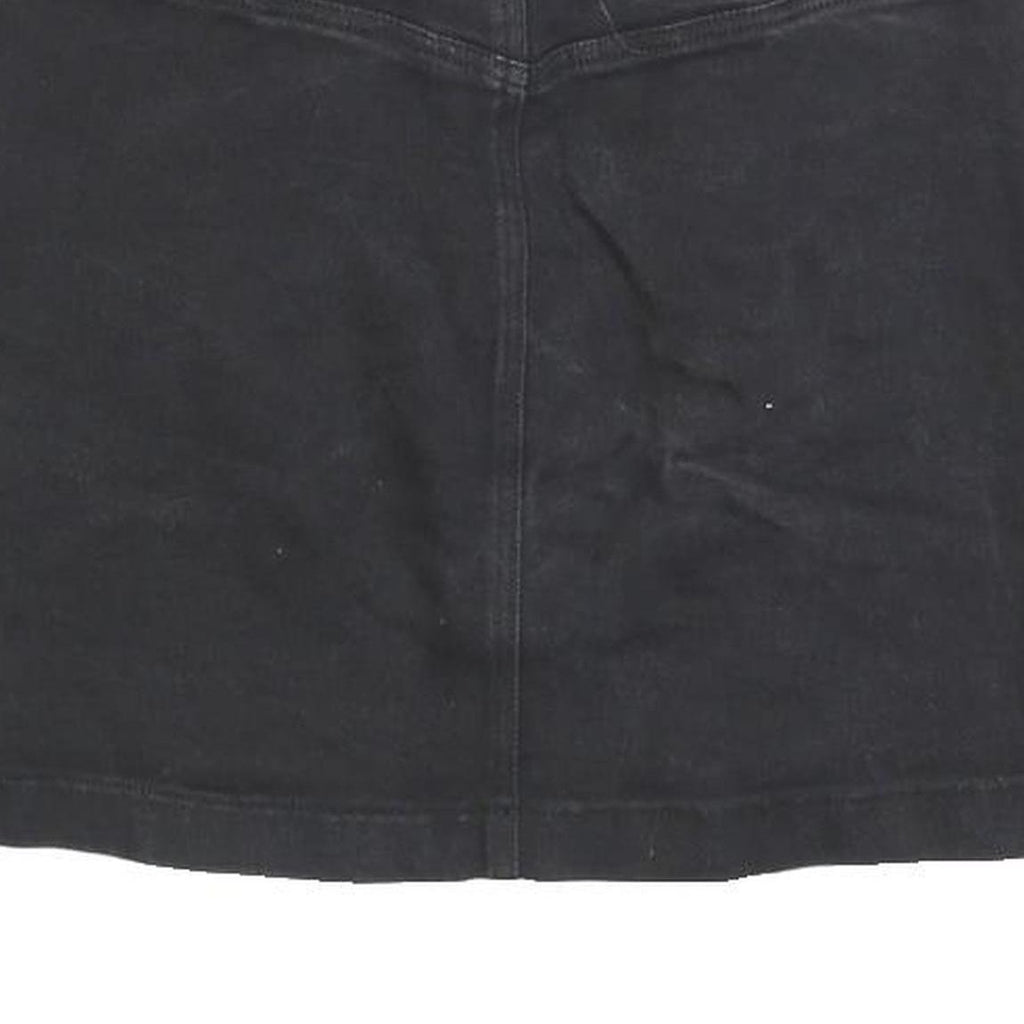 DKNY Womens Black Cotton Blend Mini Skirt S Casual Classic Design