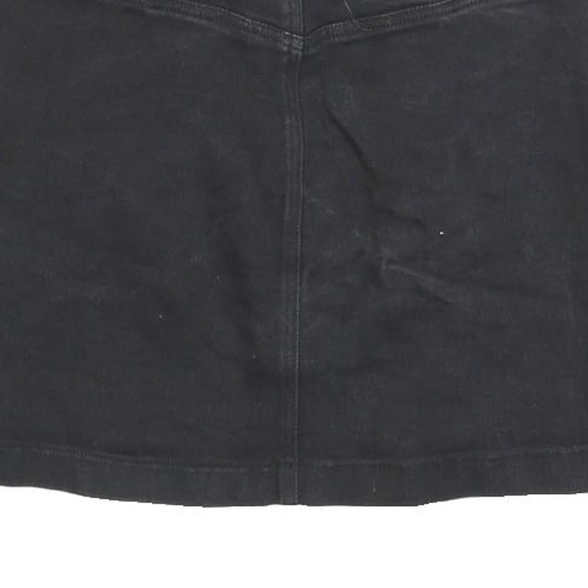 DKNY Womens Black Cotton Blend Mini Skirt S Casual Classic Design