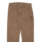 DICKIES Mens Trousers Brown Regular Straight W38 L32