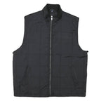 CHAPS Mens Black Quilted Zip Jacket M Polyester Blend Lightweight Casual