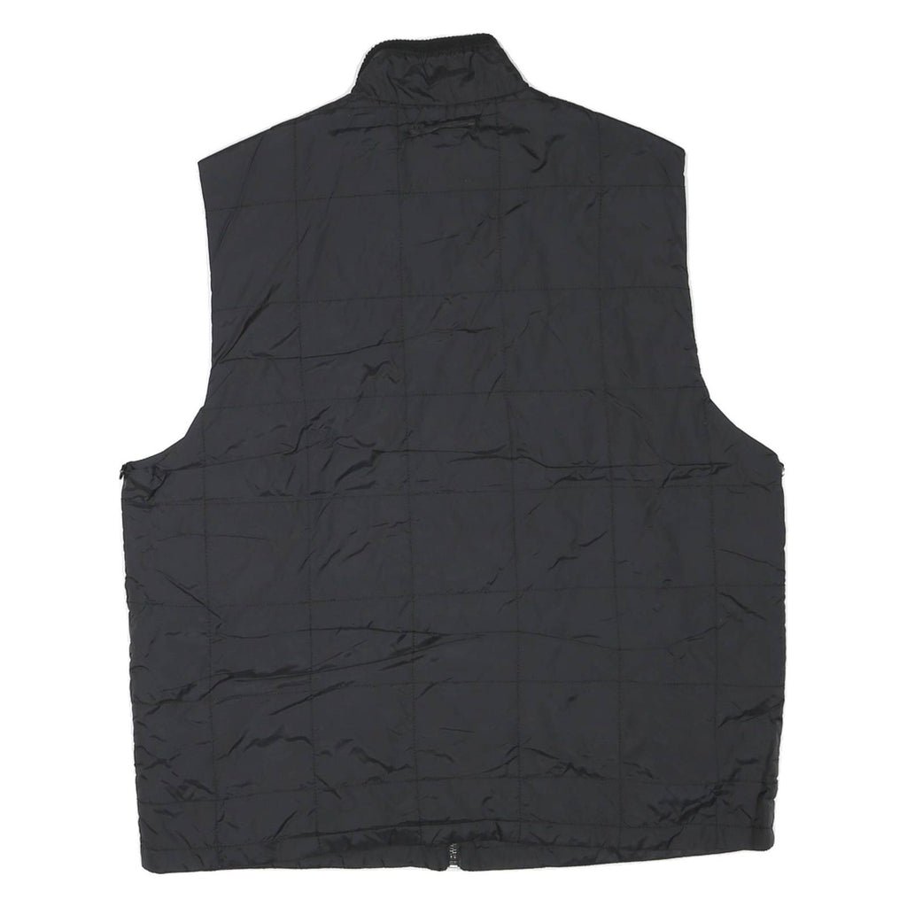 CHAPS Mens Black Quilted Zip Jacket M Polyester Blend Lightweight Casual