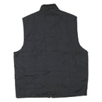 CHAPS Mens Black Quilted Zip Jacket M Polyester Blend Lightweight Casual