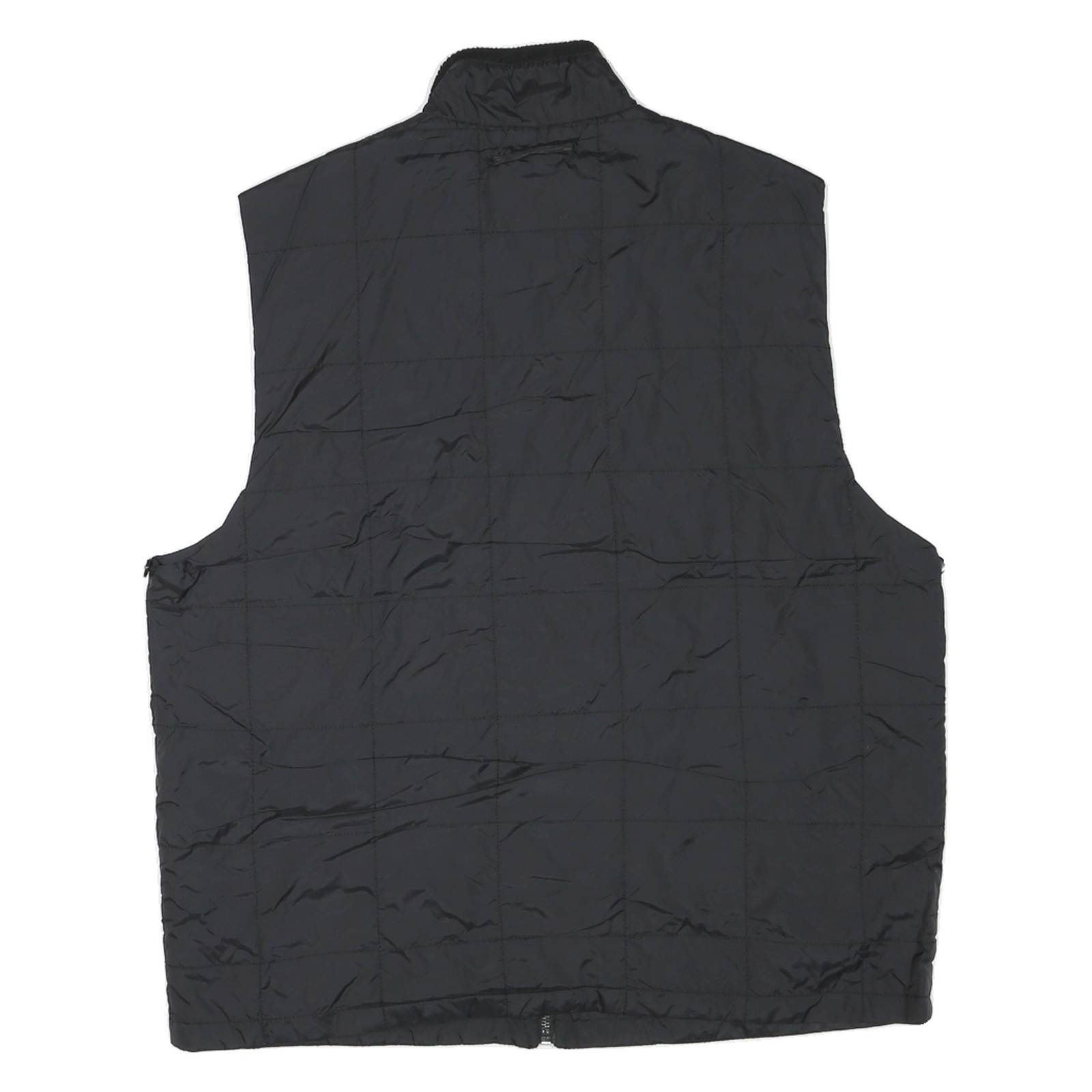 CHAPS Mens Black Quilted Zip Jacket M Polyester Blend Lightweight Casual