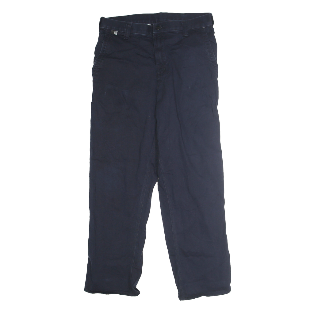 CARHARTT Mens Navy Blue Regular Fit Straight Leg Trousers W32 L30 Workwear