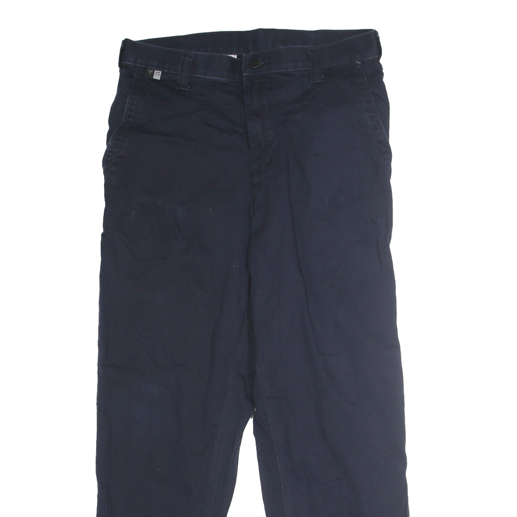 CARHARTT Mens Navy Blue Regular Fit Straight Leg Trousers W32 L30 Workwear