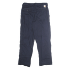 CARHARTT Mens Navy Blue Regular Fit Straight Leg Trousers W32 L30 Workwear