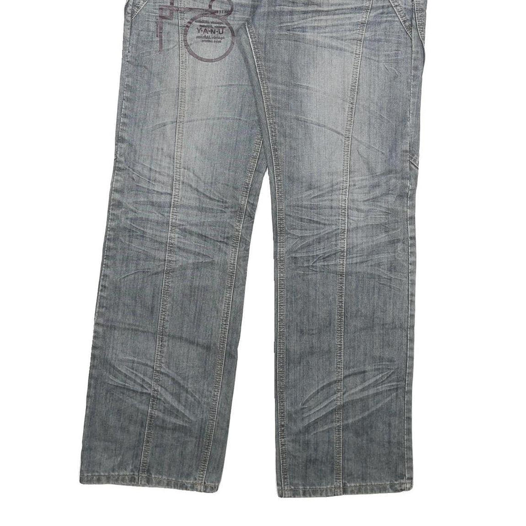 LOOS Mens Jeans Blue Regular Straight Denim Medium W34 L32 Casual Cotton Blend