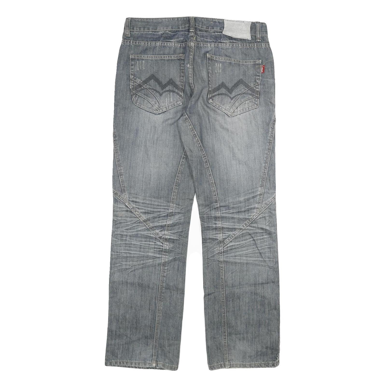 LOOS Mens Jeans Blue Regular Straight Denim Medium W34 L32 Casual Cotton Blend