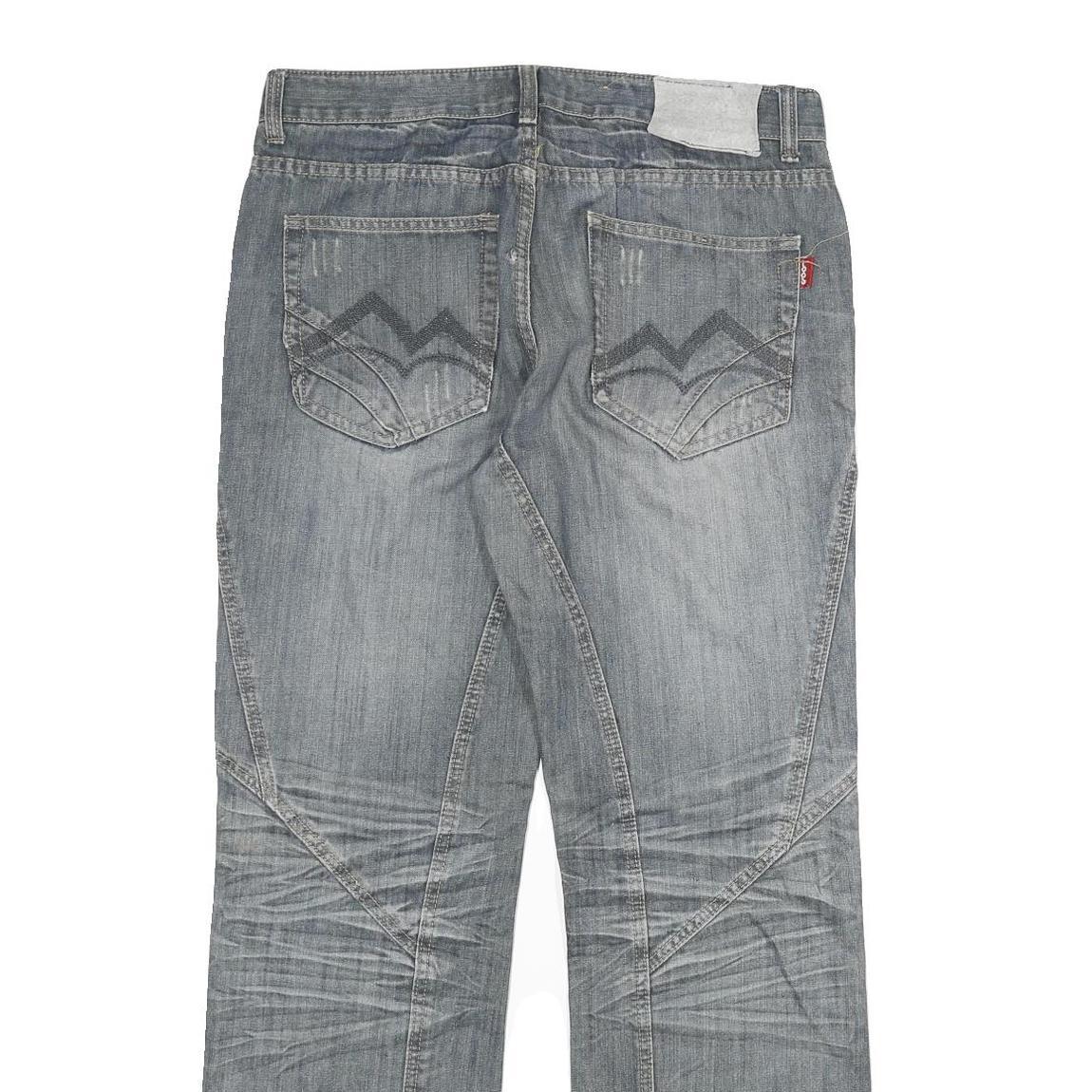 LOOS Mens Jeans Blue Regular Straight Denim Medium W34 L32 Casual Cotton Blend