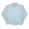 COSMOS Womens Blue Button Jacket L Polyester Blend Plain Casual Oversized