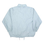 COSMOS Womens Blue Button Jacket L Polyester Blend Plain Casual Oversized