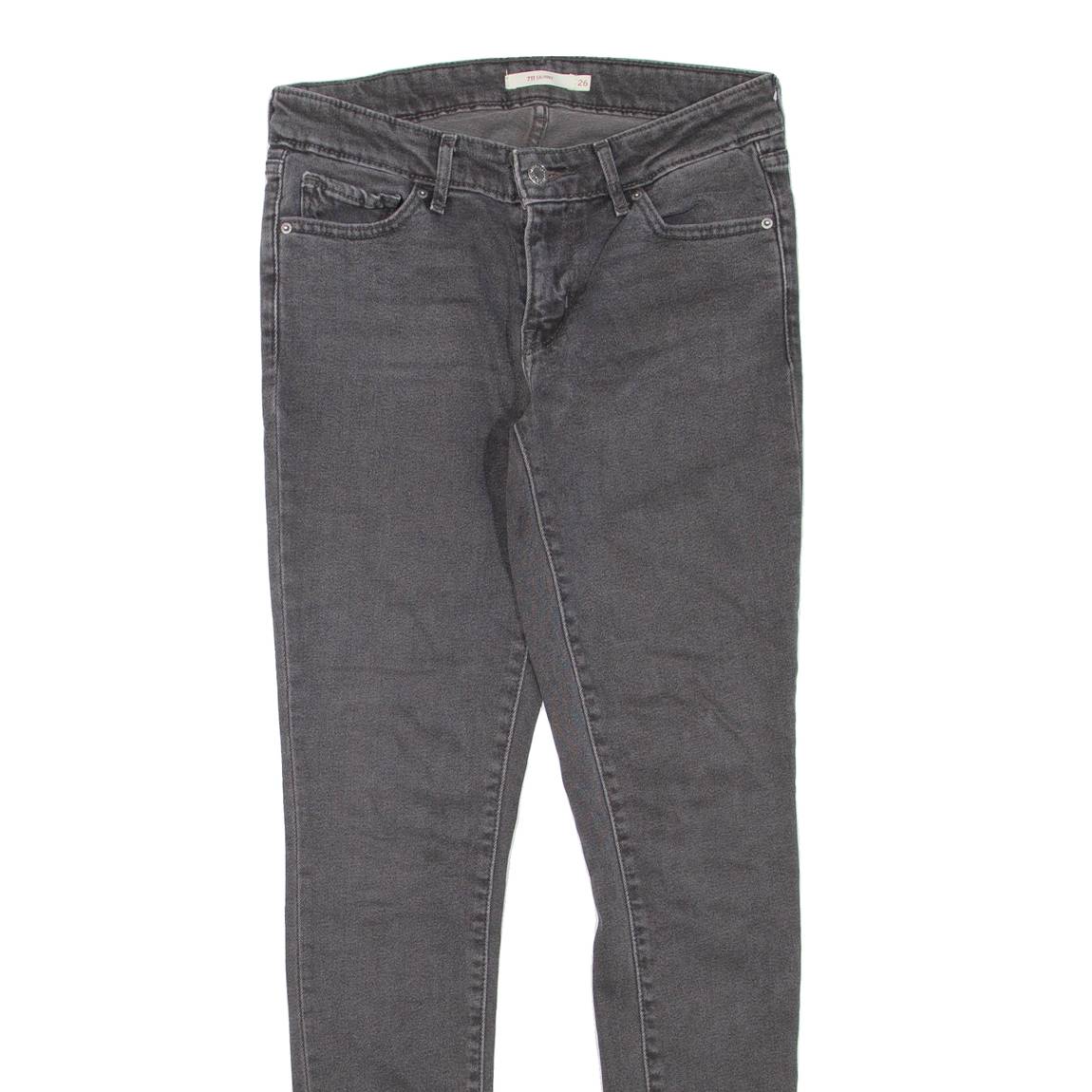 LEVI'S 711 Womens Jeans Grey Regular Skinny W26 L30