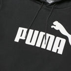 PUMA Mens Black Hoodie S Cotton Blend Classic Logo Pullover Casual