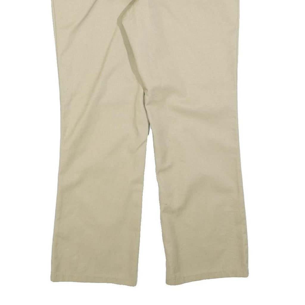 DICKIES Womens Cotton Blend Beige Regular Fit Straight Leg Trousers W32 L30