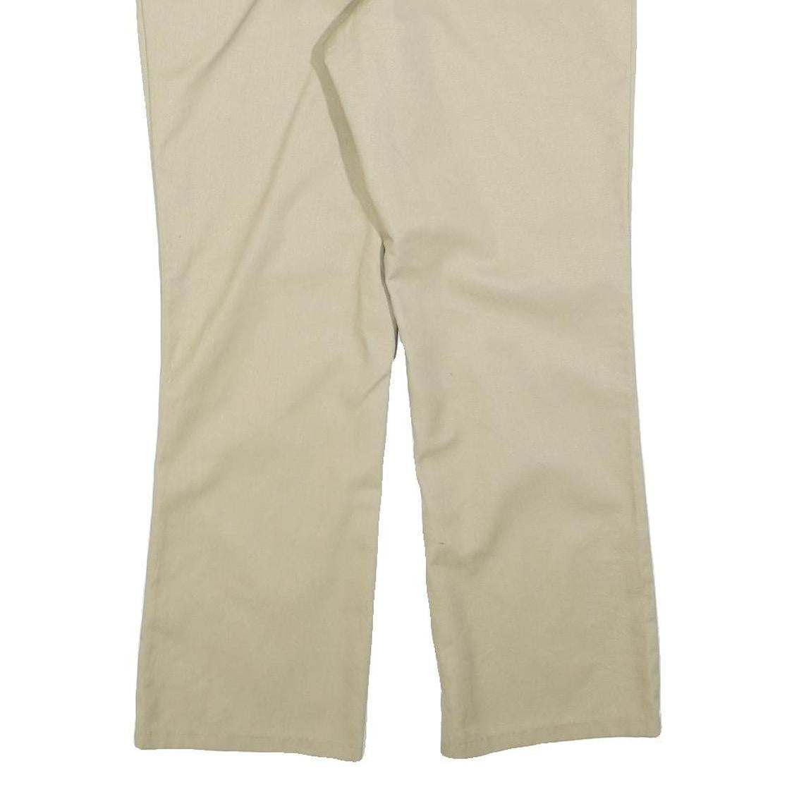 DICKIES Womens Cotton Blend Beige Regular Fit Straight Leg Trousers W32 L30