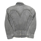 LEVI'S Womens Grey Denim Jacket M Cotton Blend Button Closure Classic Western