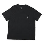 CHAPS Mens Black V-Neck T-Shirt XL Cotton Blend Short Sleeve Pocket Logo