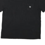CHAPS Mens Black V-Neck T-Shirt XL Cotton Blend Short Sleeve Pocket Logo