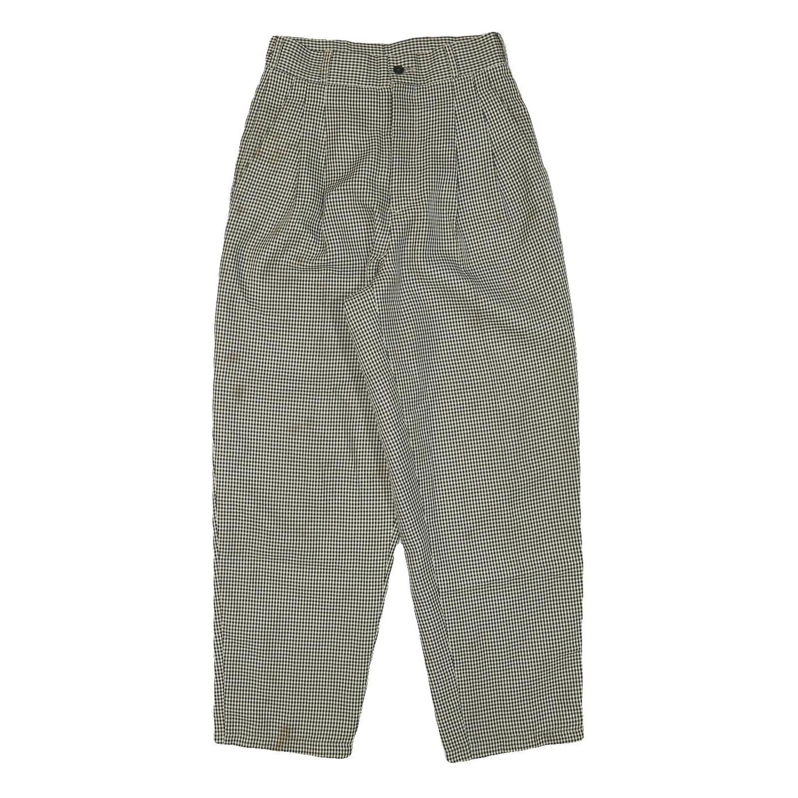 VHF Mens Wool Blend Black & White Relaxed Straight Trousers W26 L27 Classic