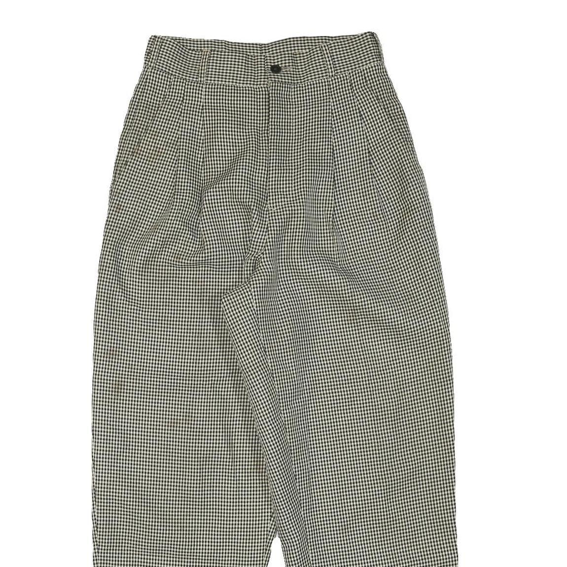 VHF Mens Wool Blend Black & White Relaxed Straight Trousers W26 L27 Classic