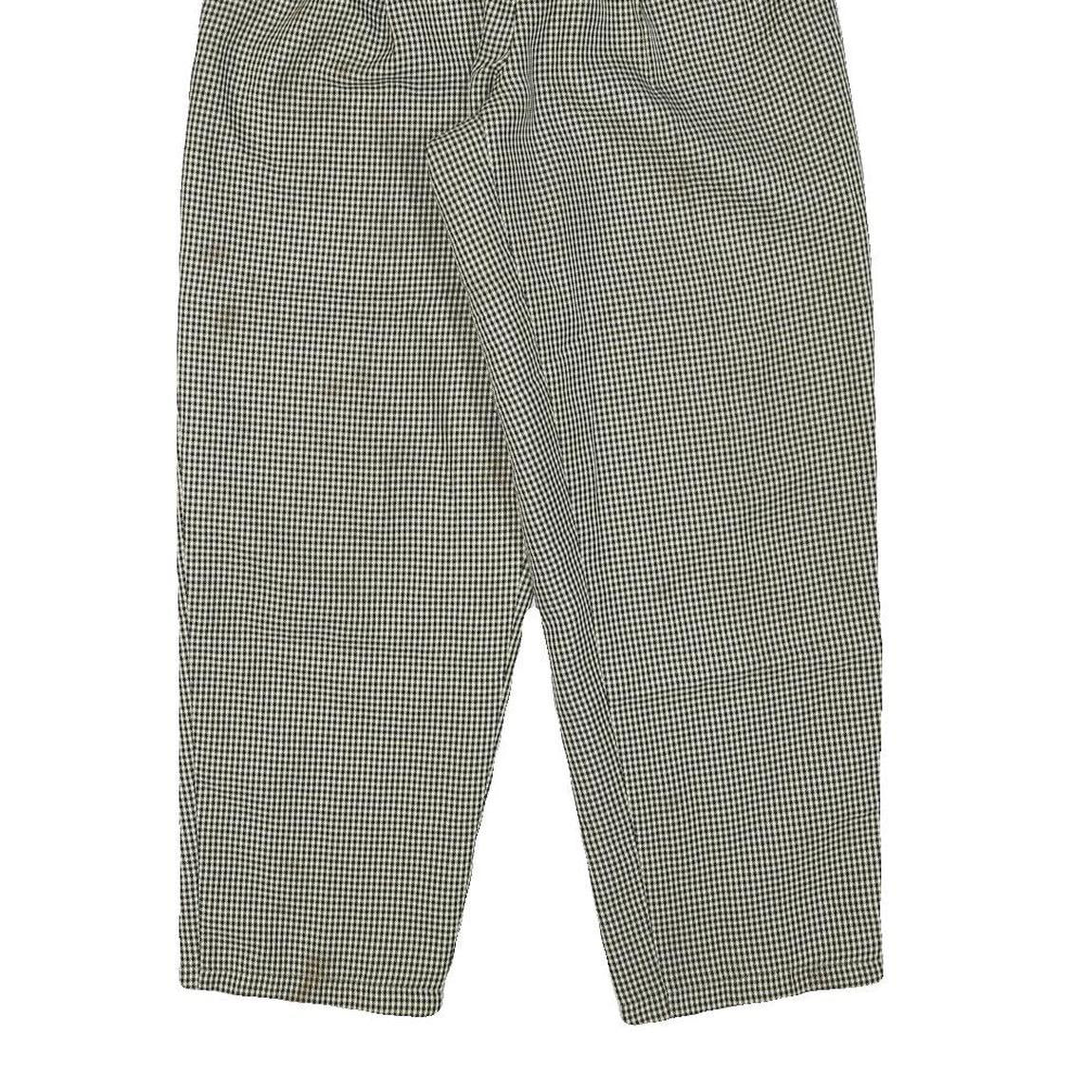 VHF Mens Wool Blend Black & White Relaxed Straight Trousers W26 L27 Classic