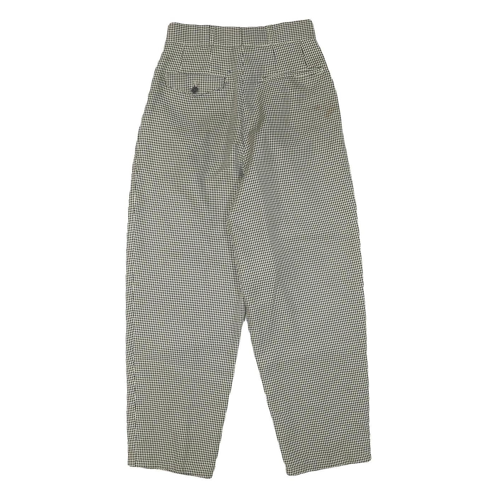 VHF Mens Wool Blend Black & White Relaxed Straight Trousers W26 L27 Classic