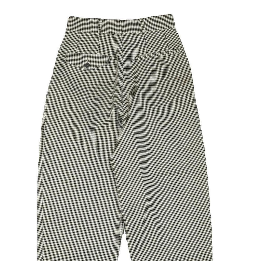 VHF Mens Wool Blend Black & White Relaxed Straight Trousers W26 L27 Classic