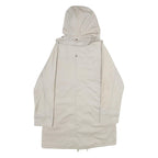 PENNYBLACK Womens Beige Cotton Blend Hooded Zip Jacket UK 12 Casual Outerwear