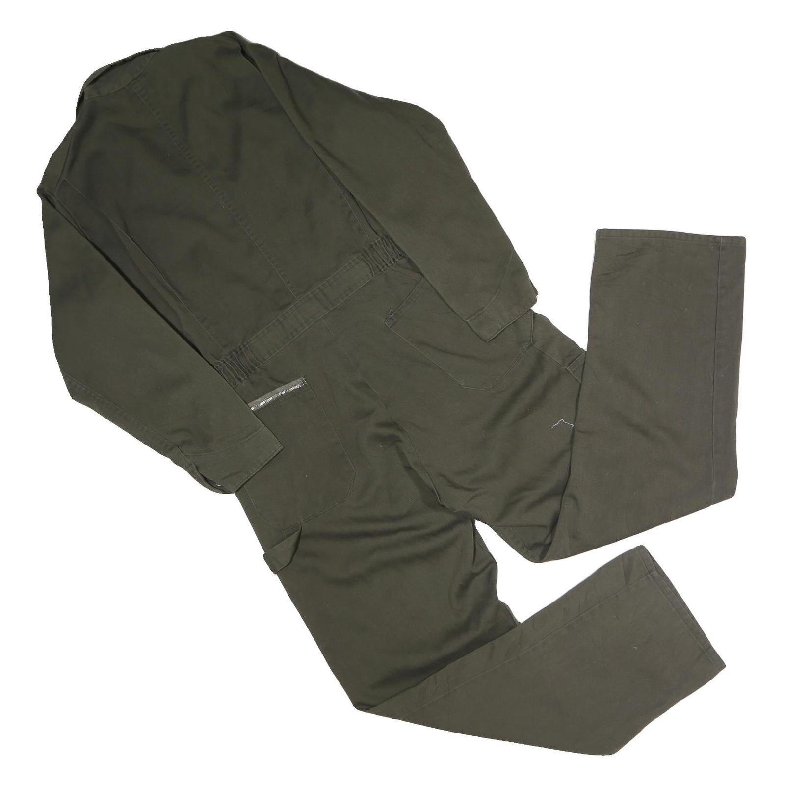 DICKIES Mens Green Cotton Blend Dungarees Regular Fit Twill M W36 L30 Workwear