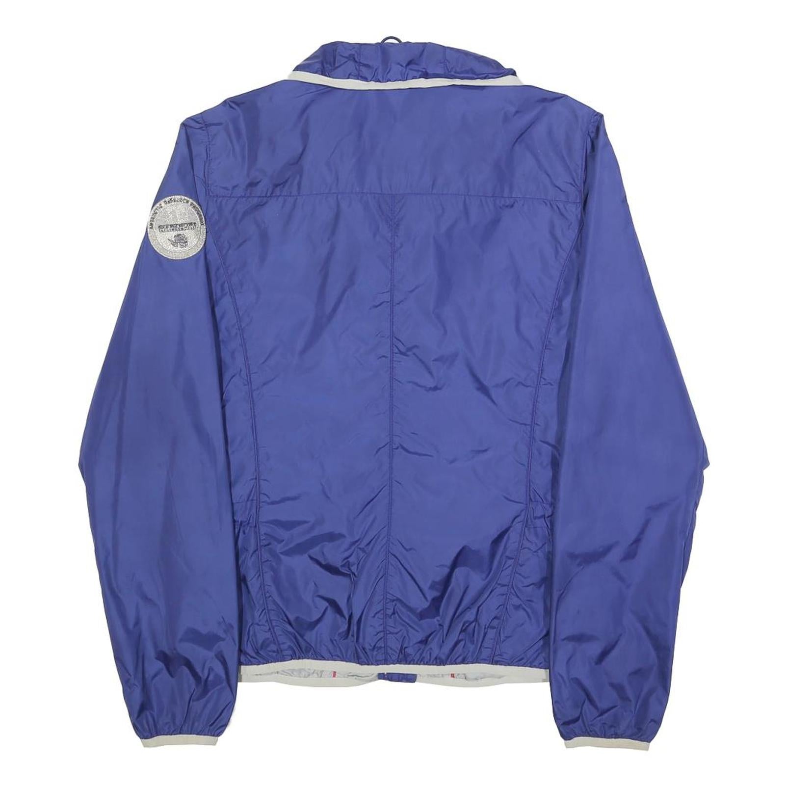 NAPAPIJRI Womens Blue Lightweight Jacket S Polyester Plain Zip Casual Outdoor