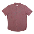 LEVI'S Mens Red Plain Cotton Blend Shirt M Button-Down Collar Short Sleeve
