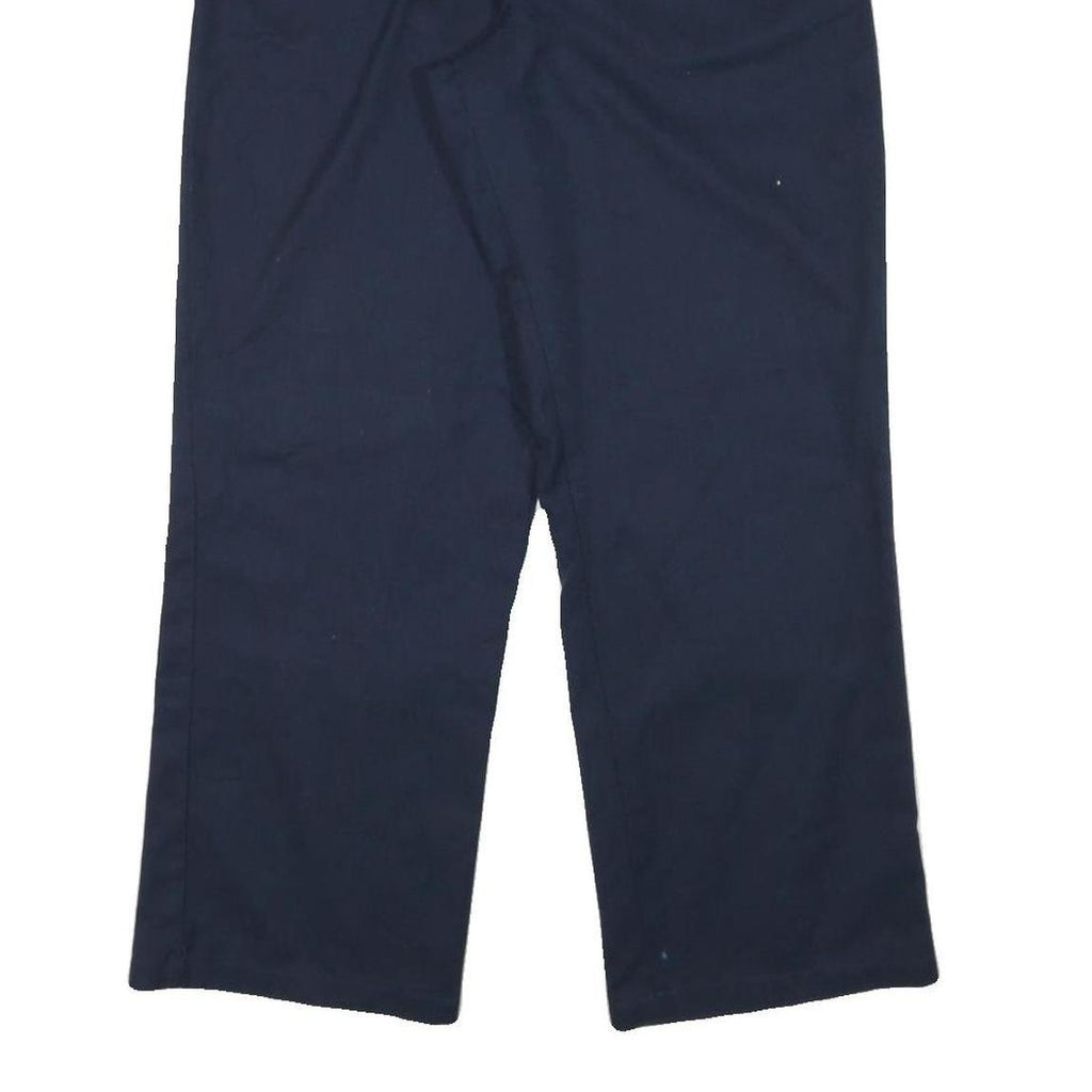 DOCKERS Mens Cotton Blend Navy Relaxed Straight Trousers W29 L28 Casual Comfort