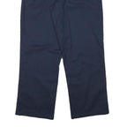 DOCKERS Mens Cotton Blend Navy Relaxed Straight Trousers W29 L28 Casual Comfort