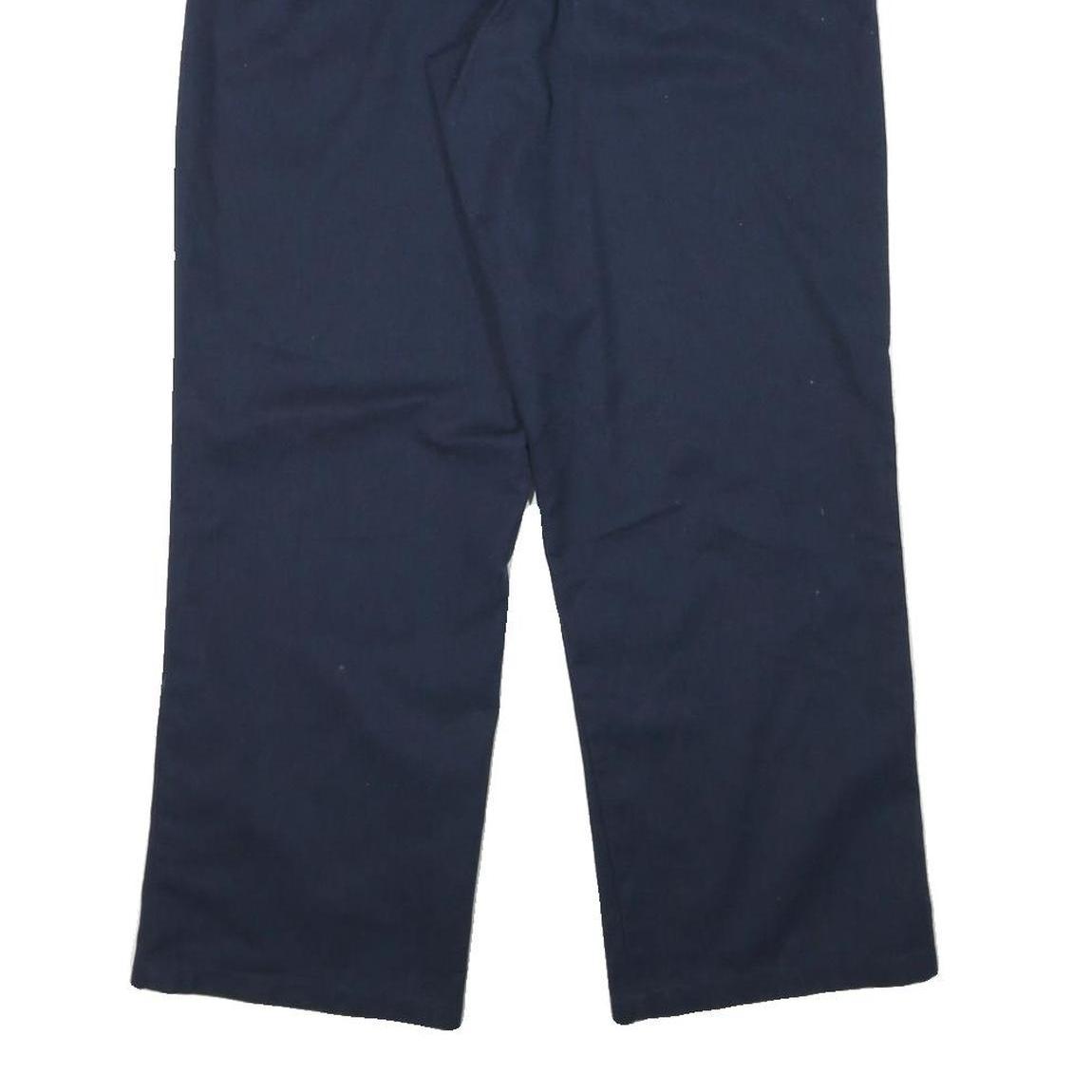 DOCKERS Mens Cotton Blend Navy Relaxed Straight Trousers W29 L28 Casual Comfort