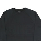 NIKE Womens Black Cotton Blend Sweatshirt Crew Neck S Embossed Logo Pullover