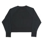 NIKE Womens Black Cotton Blend Sweatshirt Crew Neck S Embossed Logo Pullover