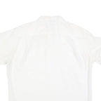 GOLDEN ERA Mens White Button Short Sleeve Shirt L Cotton Blend Summer Casual