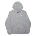 NIKE Mens Grey Full Zip Hoodie M Classic Cotton Blend Casual Sportswear