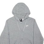 NIKE Mens Grey Full Zip Hoodie M Classic Cotton Blend Casual Sportswear