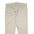 LEVI'S Mens Slim Beige Cotton Blend Trousers W40 L30 Casual Zip Closure