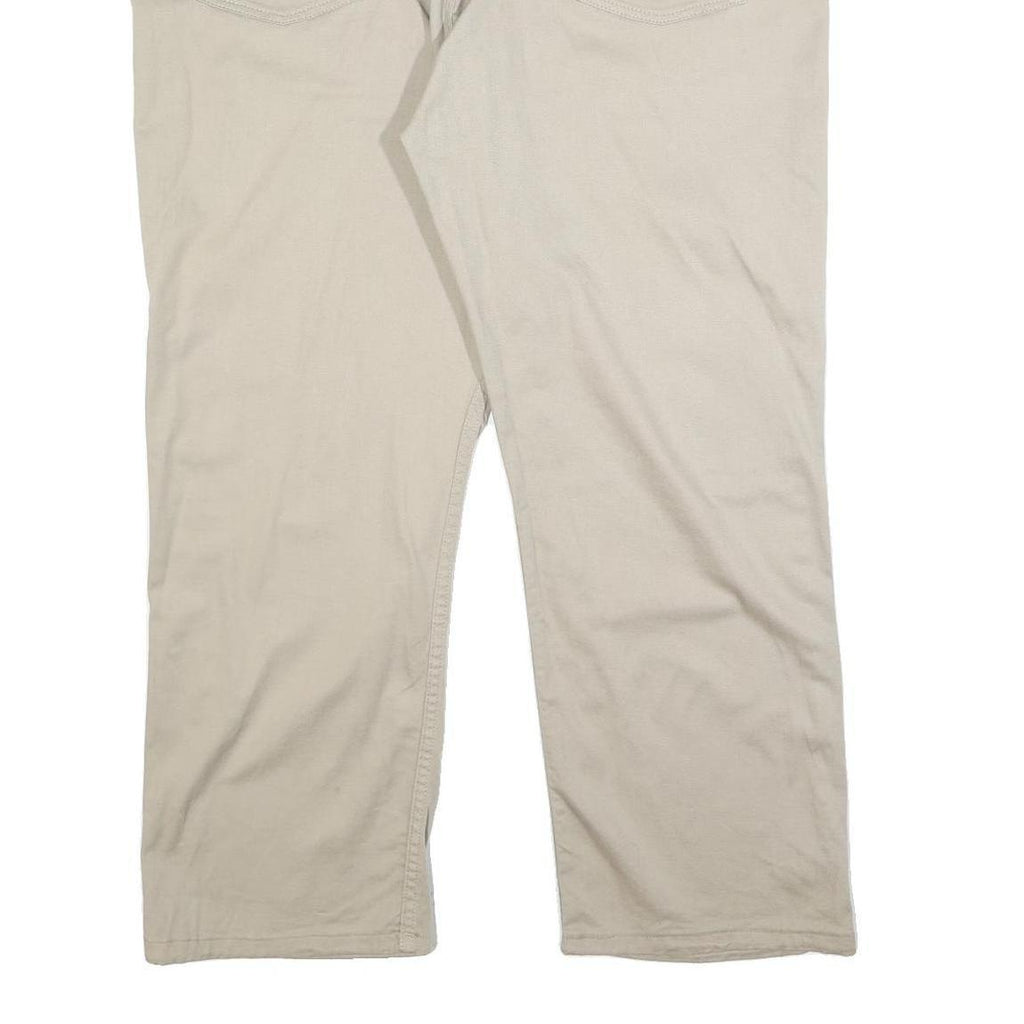 LEVI'S Mens Slim Beige Cotton Blend Trousers W40 L30 Casual Zip Closure